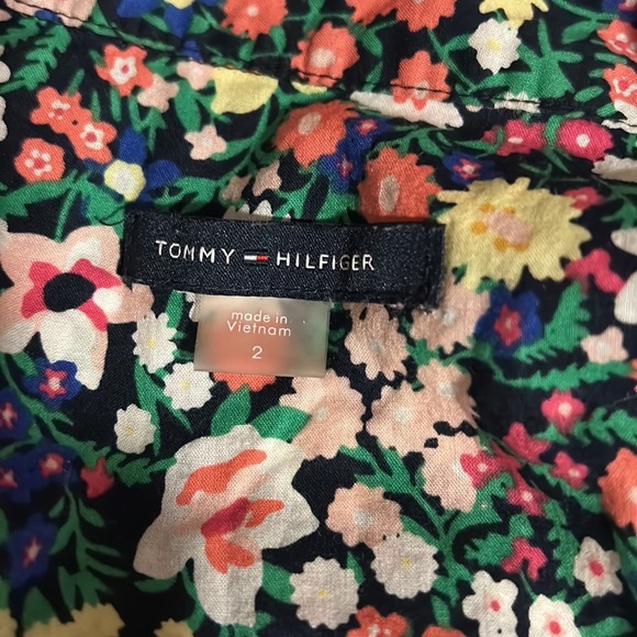 TOMMY Hilfiger Floral Sleeveless Front Button Shirt Midi A-line dress size 2 - Picture 16 of 17